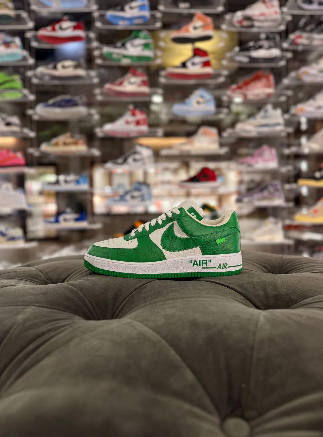 Louis Vuitton Nike Air Force 1 Low By Virgil Abloh White Green - Sneakers Usate | ResellZone