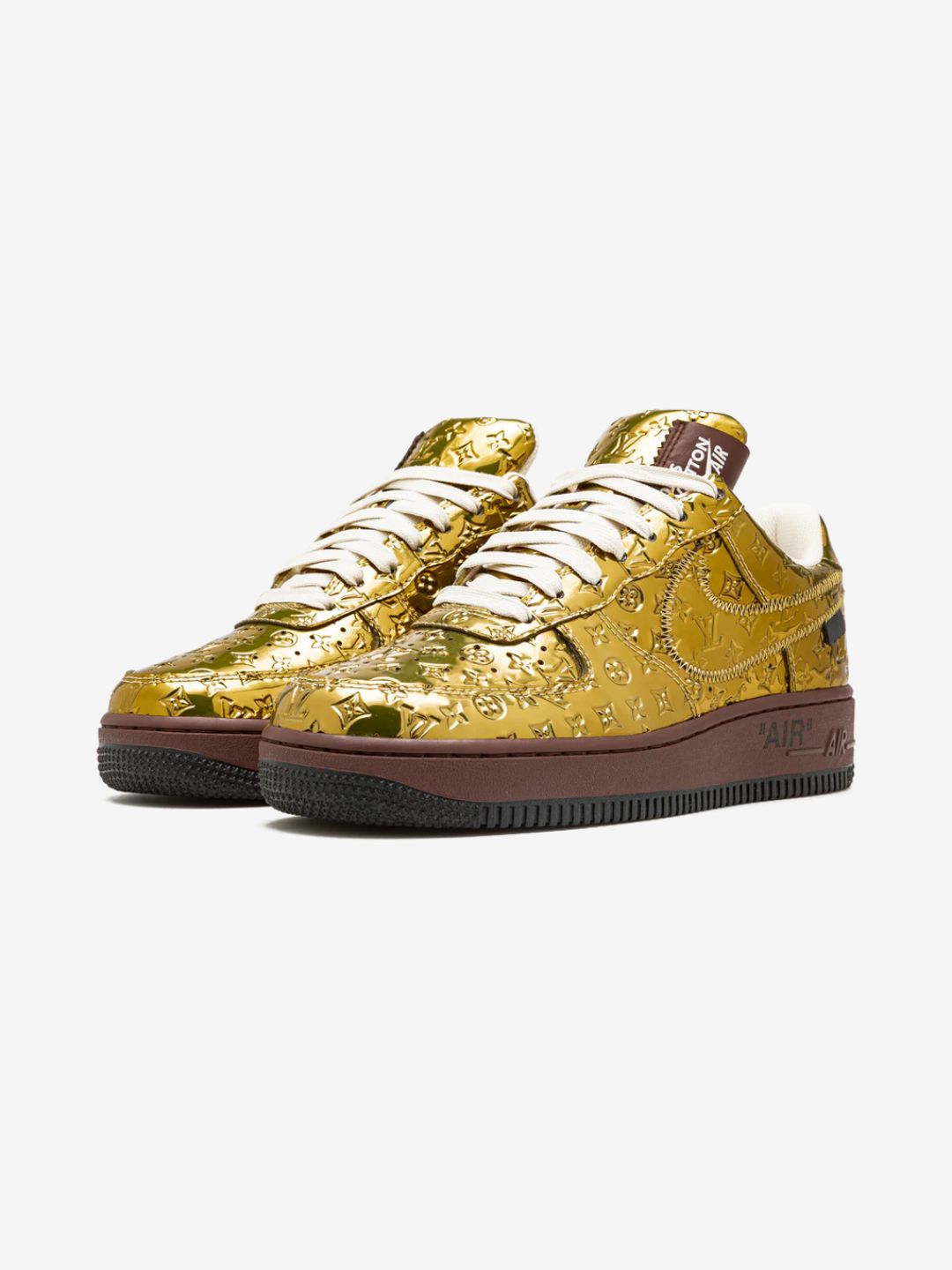 Louis Vuitton Nike Air Force 1 Low By Virgil Abloh Metallic Gold - 1A9VG1 | ResellZone