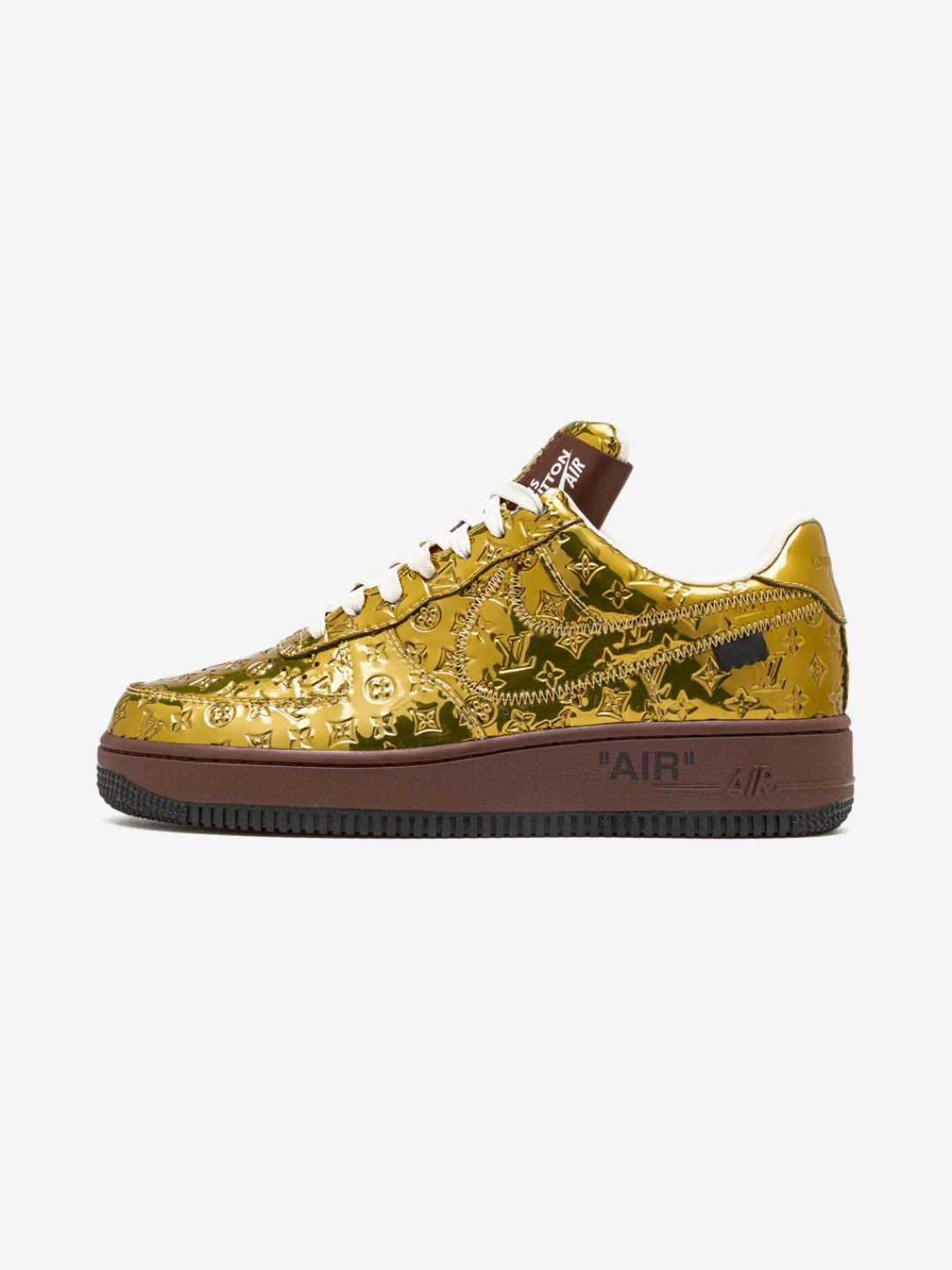Louis Vuitton Nike Air Force 1 Low By Virgil Abloh Metallic Gold - 1A9VG1 | ResellZone