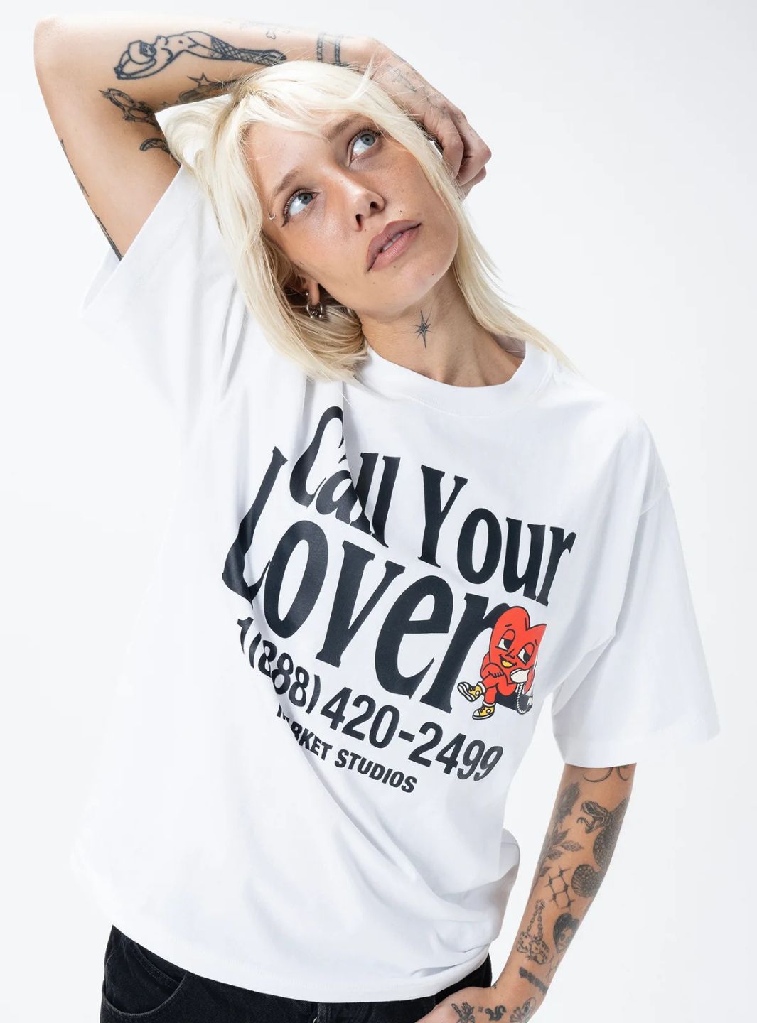 Market Studios Call Your Lover T-Shirt White | ResellZone