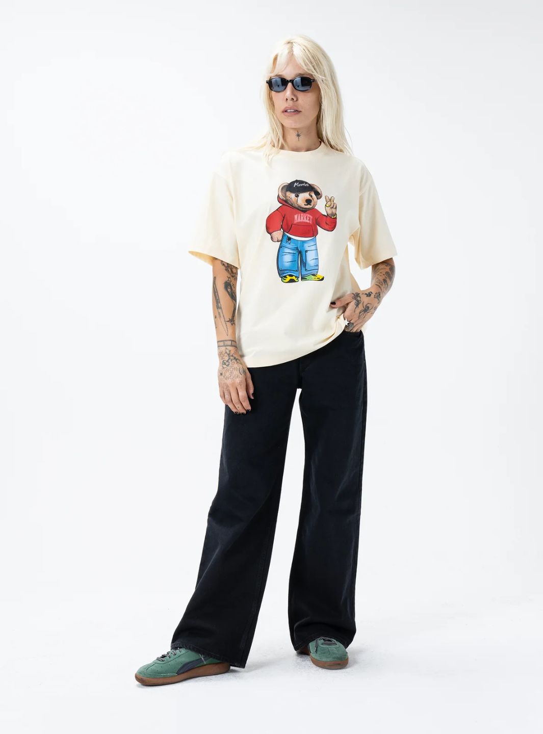 Market Studios Fit Check Bear T-Shirt Cream | ResellZone