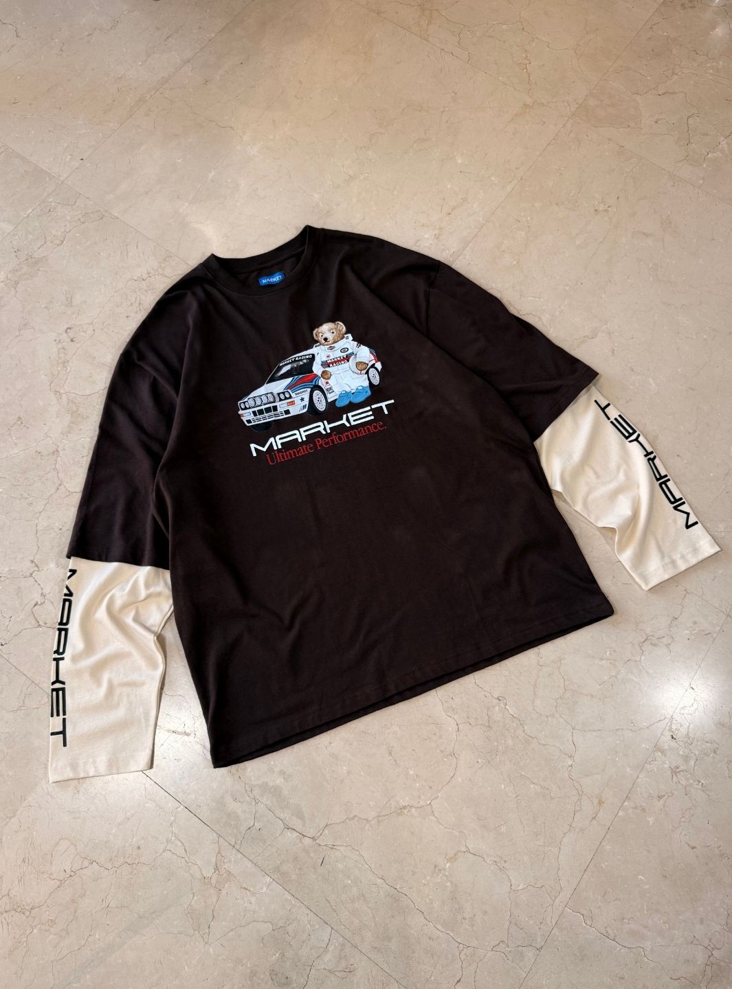 Market Studios Longsleeve Racing Bear Brown | ResellZone