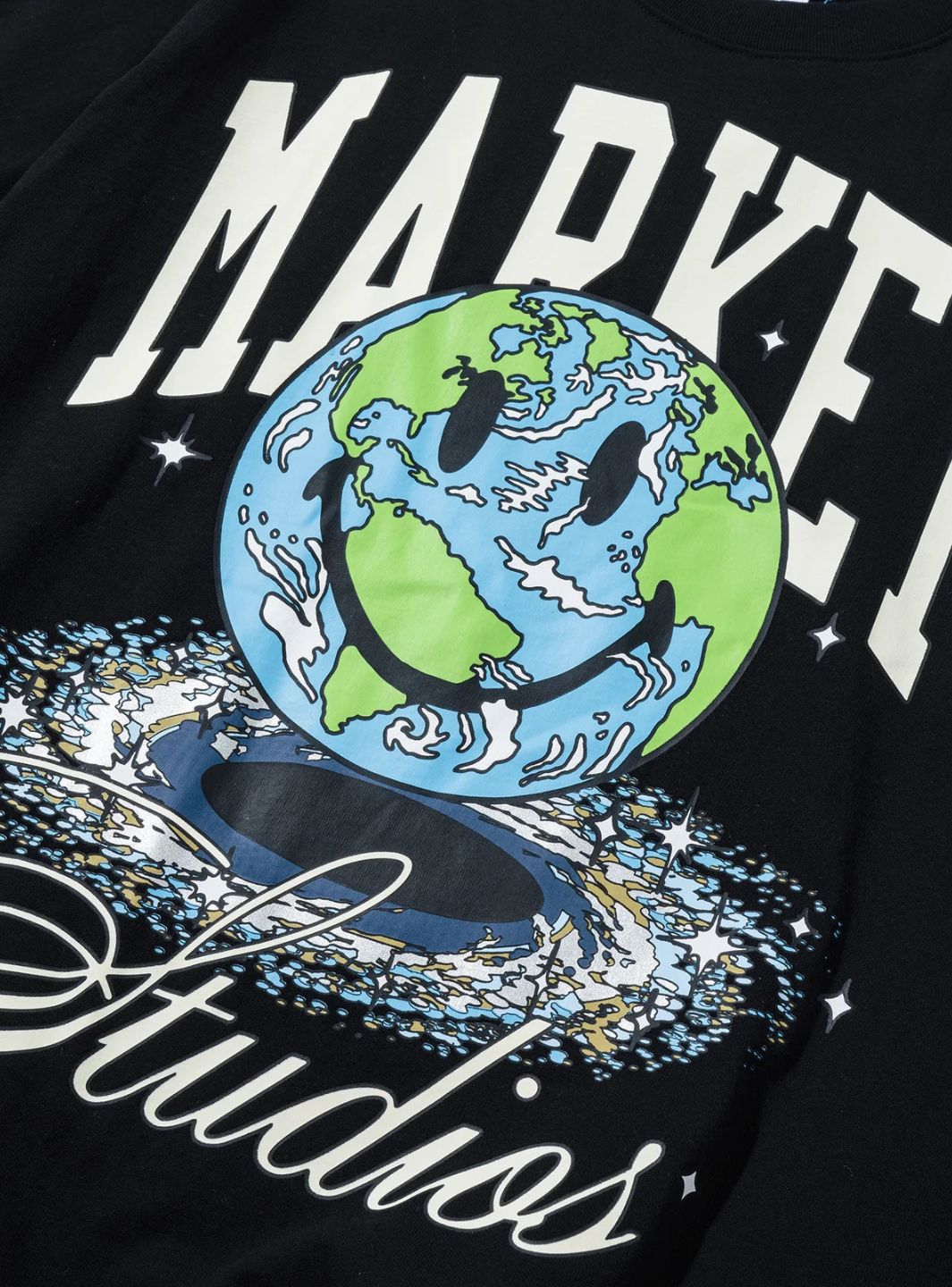 Market Studios Smiley Galaxy T-Shirt Black | ResellZone