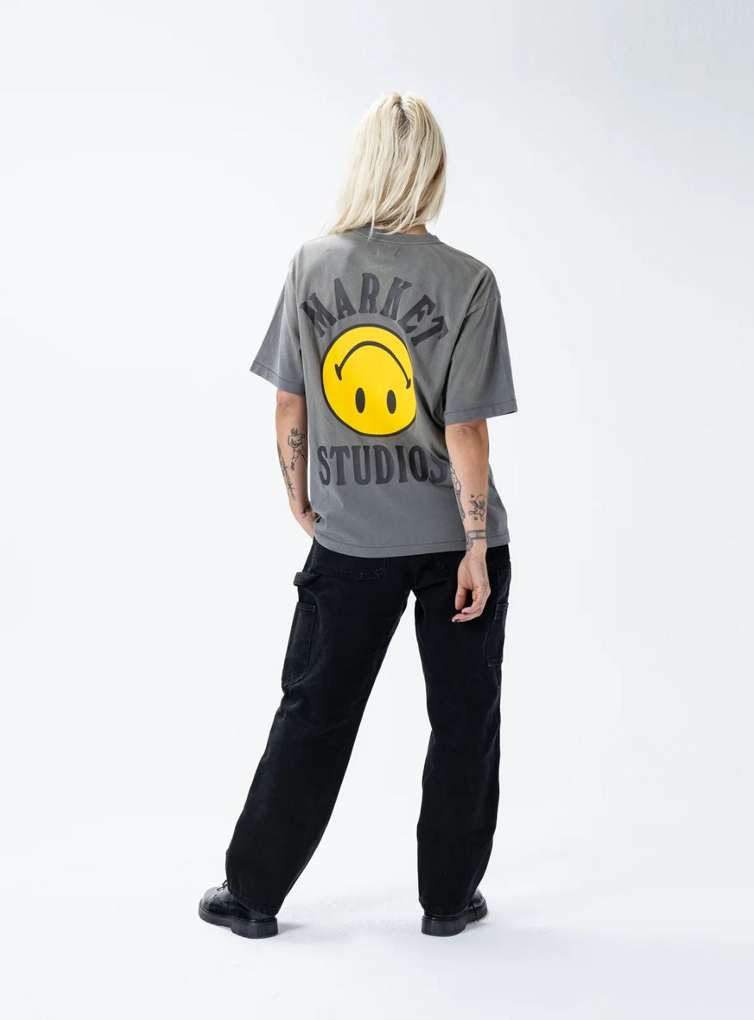 Market Studios Smiley Lockup T-Shirt Cement | ResellZone