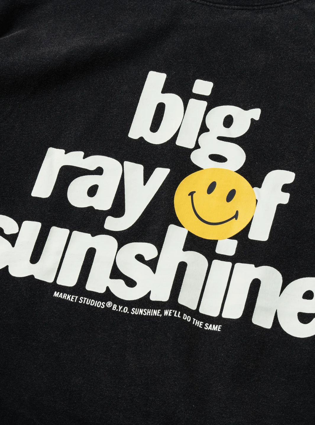 Market Studios Smiley Sunshine T-Shirt Jet Black | ResellZone
