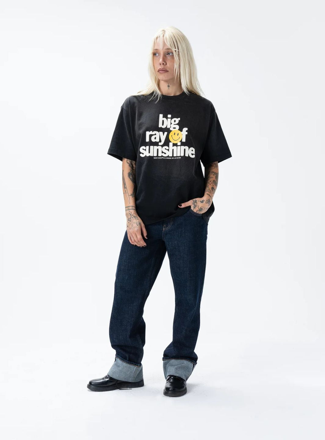 Market Studios Smiley Sunshine T-Shirt Jet Black | ResellZone