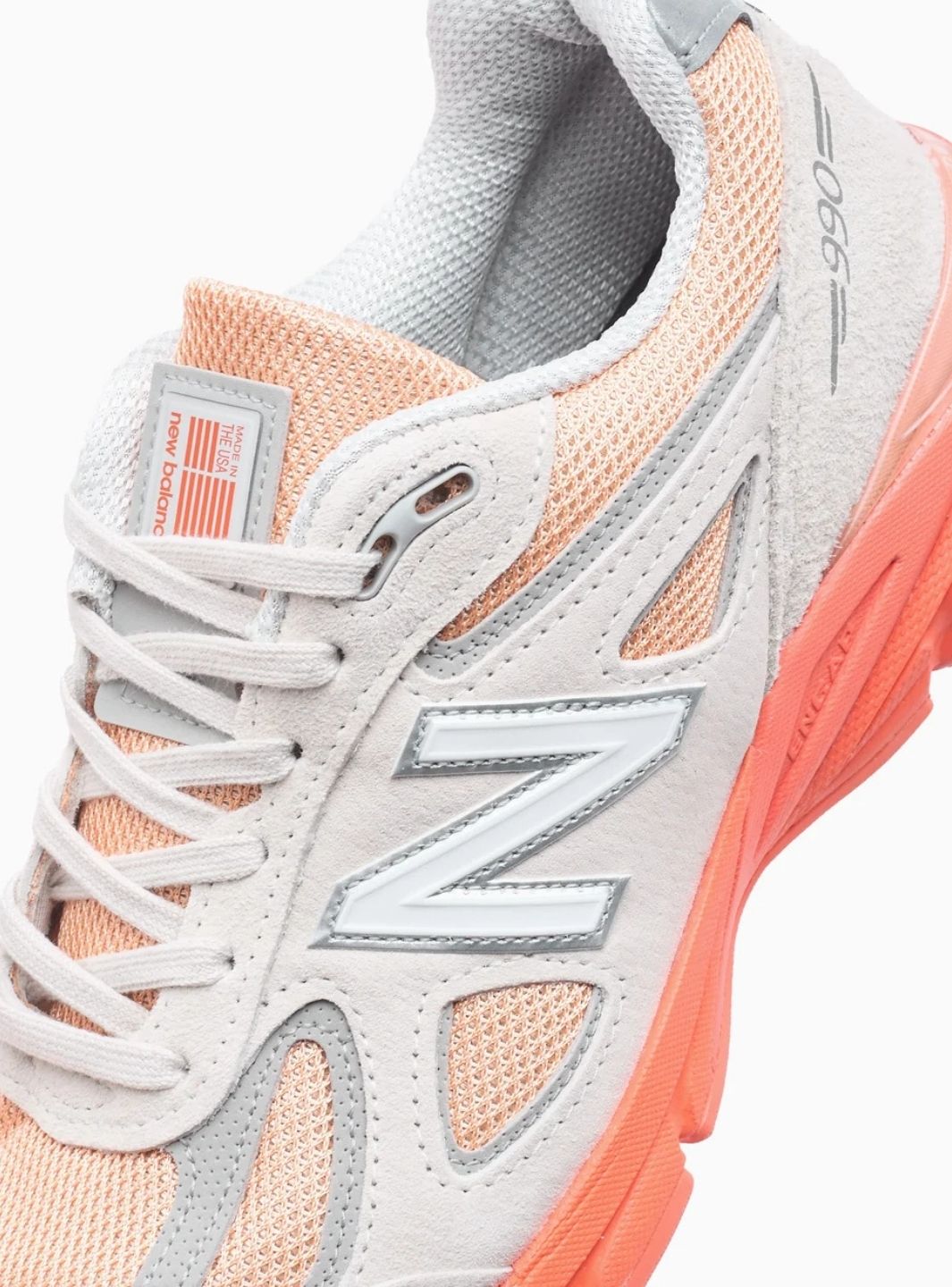 New Balance 990v4 MiUSA Moonbeam Tangerine Heat - U990MO4 | ResellZone