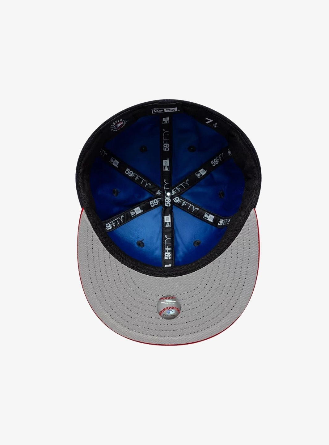 New Era Atlanta Braves MLB Multi Logo Satin Lined Blu Navy 59FIFTY Fitted Cap