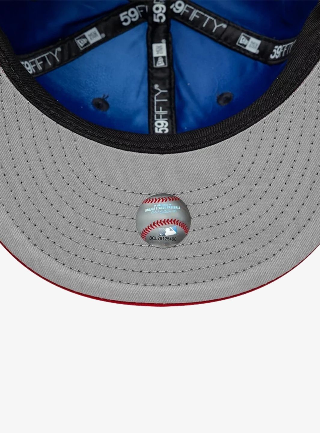 New Era Atlanta Braves MLB Multi Logo Satin Lined Blu Navy 59FIFTY Fitted Cap