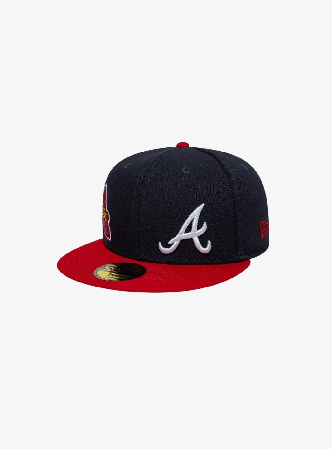 New Era Atlanta Braves MLB Multi Logo Satin Lined Blu Navy 59FIFTY Fitted Cap