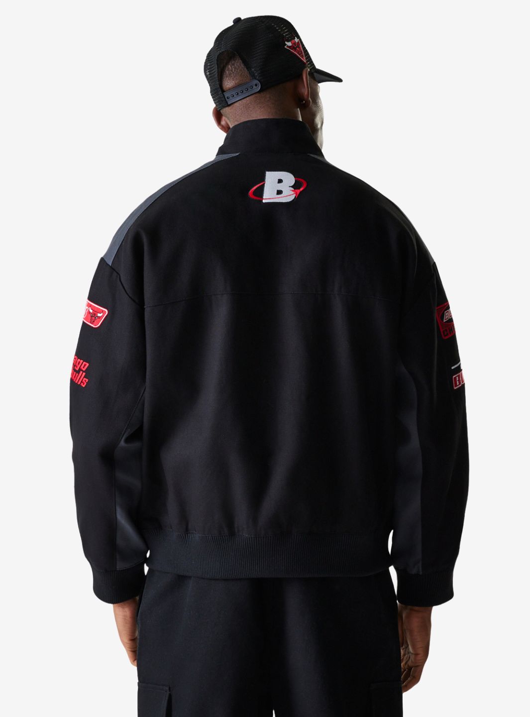 New Era Chicago Bulls NBA Black Motorsports Jacket - 60684334 | ResellZone