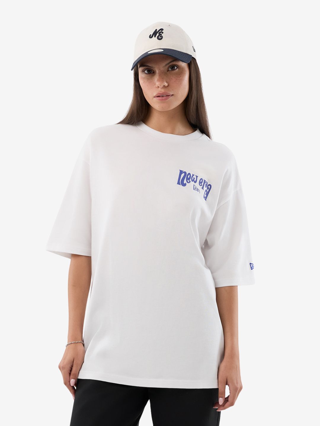 New Era Fun Graphic Oversized T-Shirt White - 60856181 | ResellZone