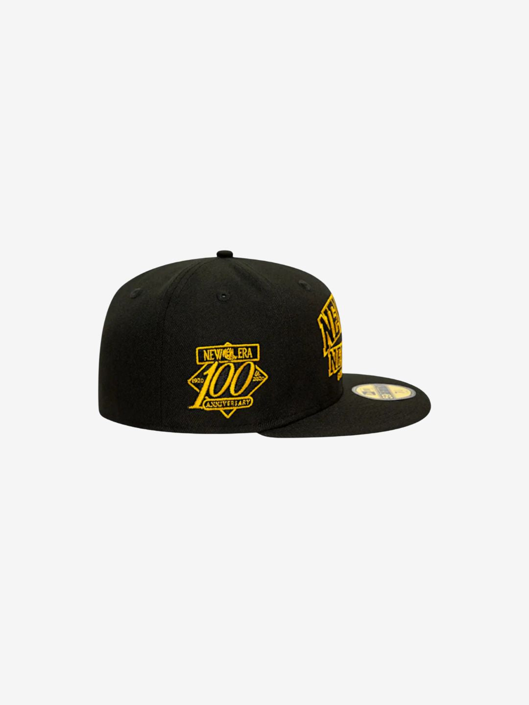 New Era New York Wordmark 100th Anniversary Black/Gold 59FIFTY Fitted Cap - 60503536 | ResellZone