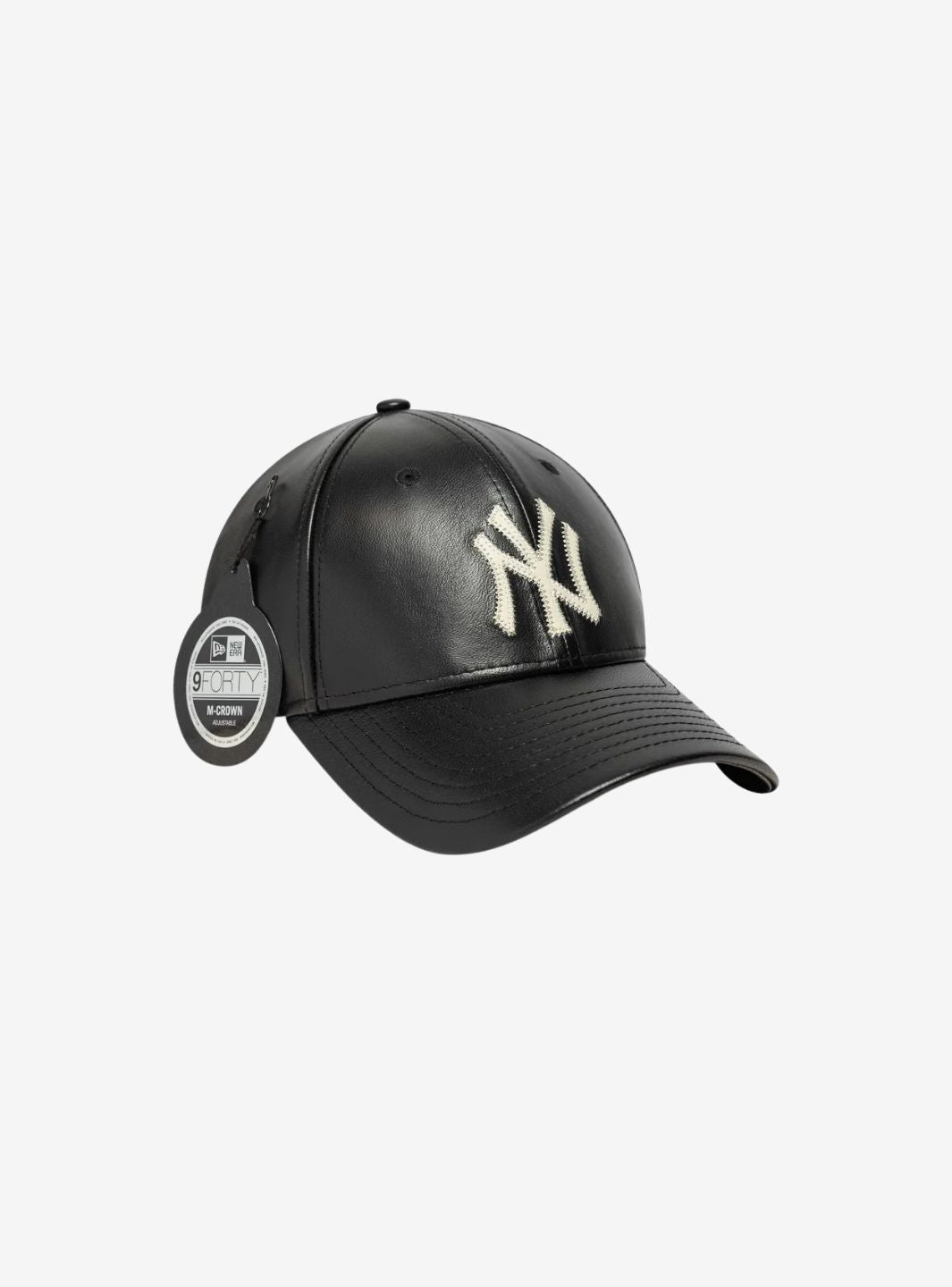 New Era New York Yankees Black IMG Leather 9FORTY Adjustable Cap | ResellZone