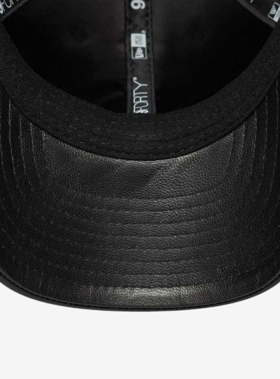 New Era New York Yankees Black IMG Leather 9FORTY Adjustable Cap | ResellZone