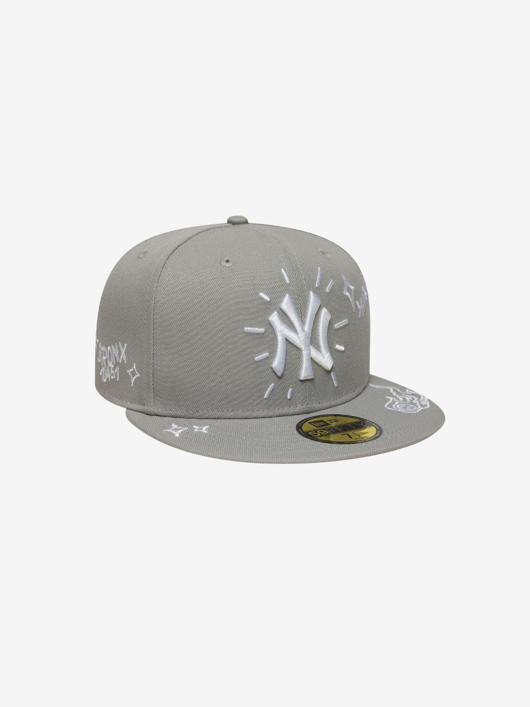 New Era New York Yankees Scribble MLB 59FIFTY Grey Fitted Cap | ResellZone