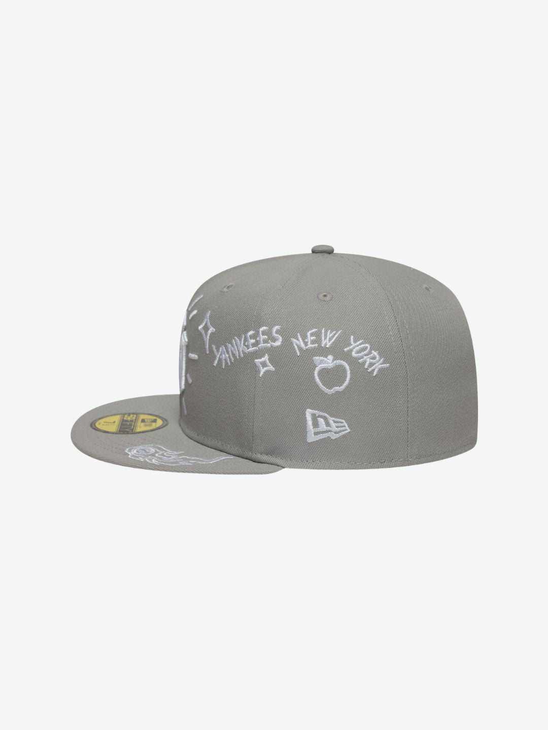 New Era New York Yankees Scribble MLB 59FIFTY Grey Fitted Cap | ResellZone