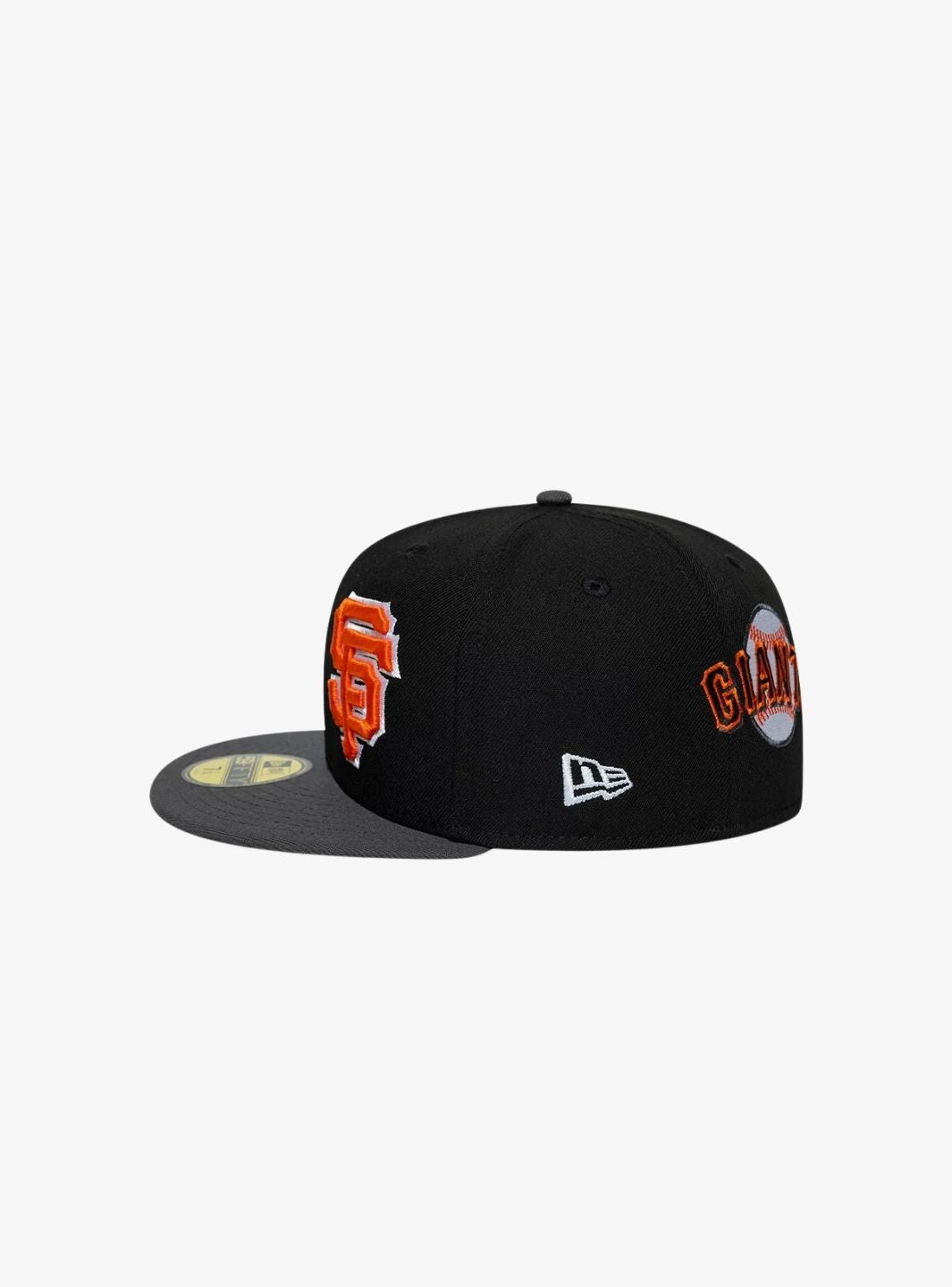 New Era San Francisco Giants MLB Multi Logo Satin Lined Black 59FIFTY Fitted Cap