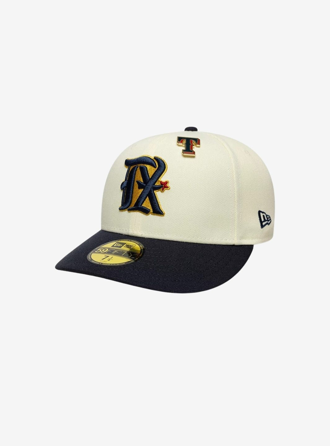 New Era Texas Rangers MLB Pin Cream & Navy 59FIFTY Fitted Cap - 60915730 | ResellZone