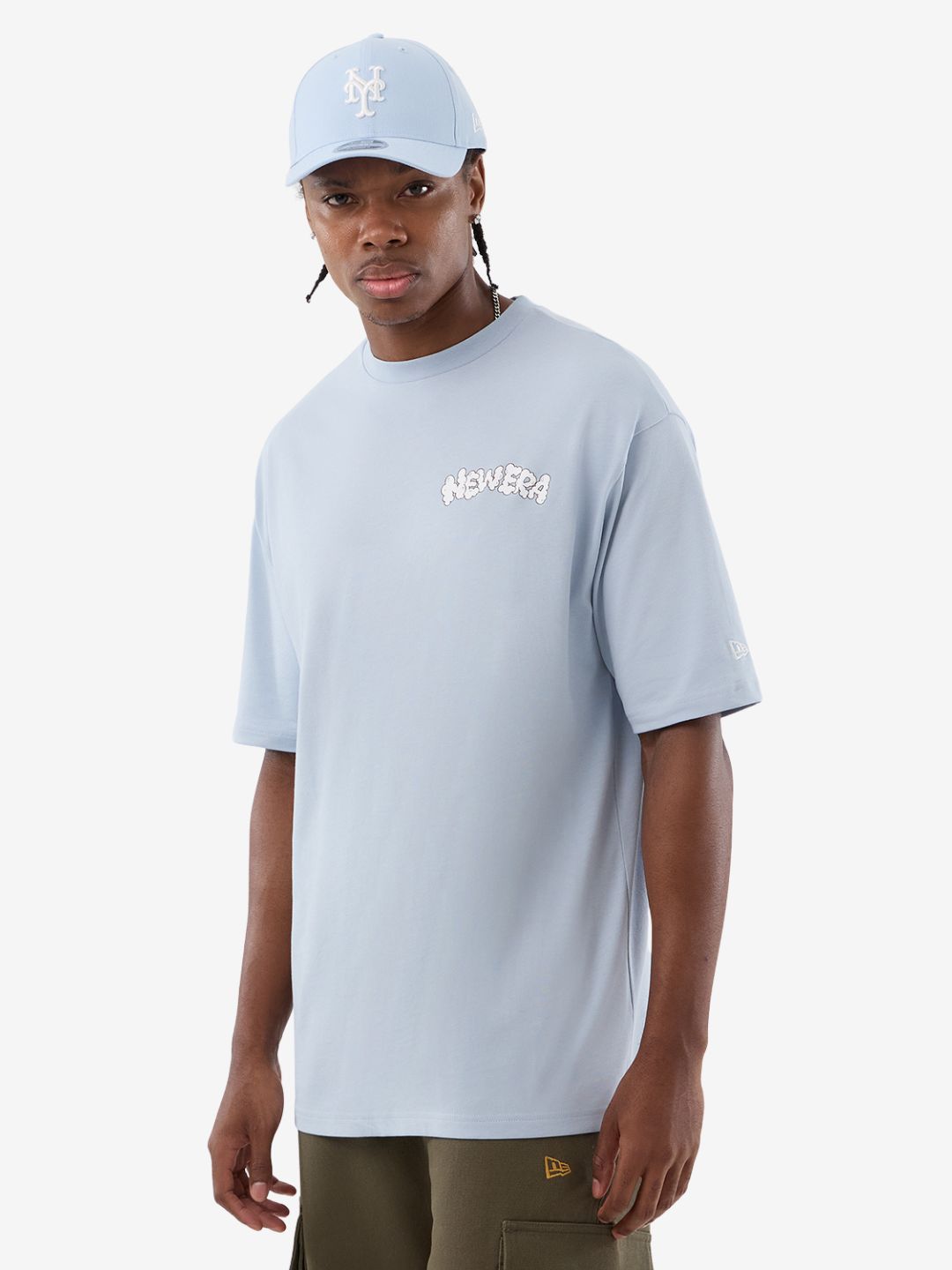 New Era Fun Graphic Oversized T-Shirt Sky Blue - 60856210 | ResellZone