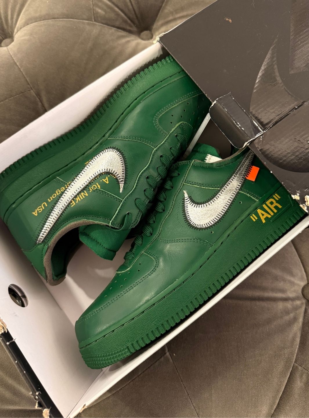 Nike Air Force 1 Low Virgil Abloh Archives Codes Pine Green - Sneakers Usate | ResellZone