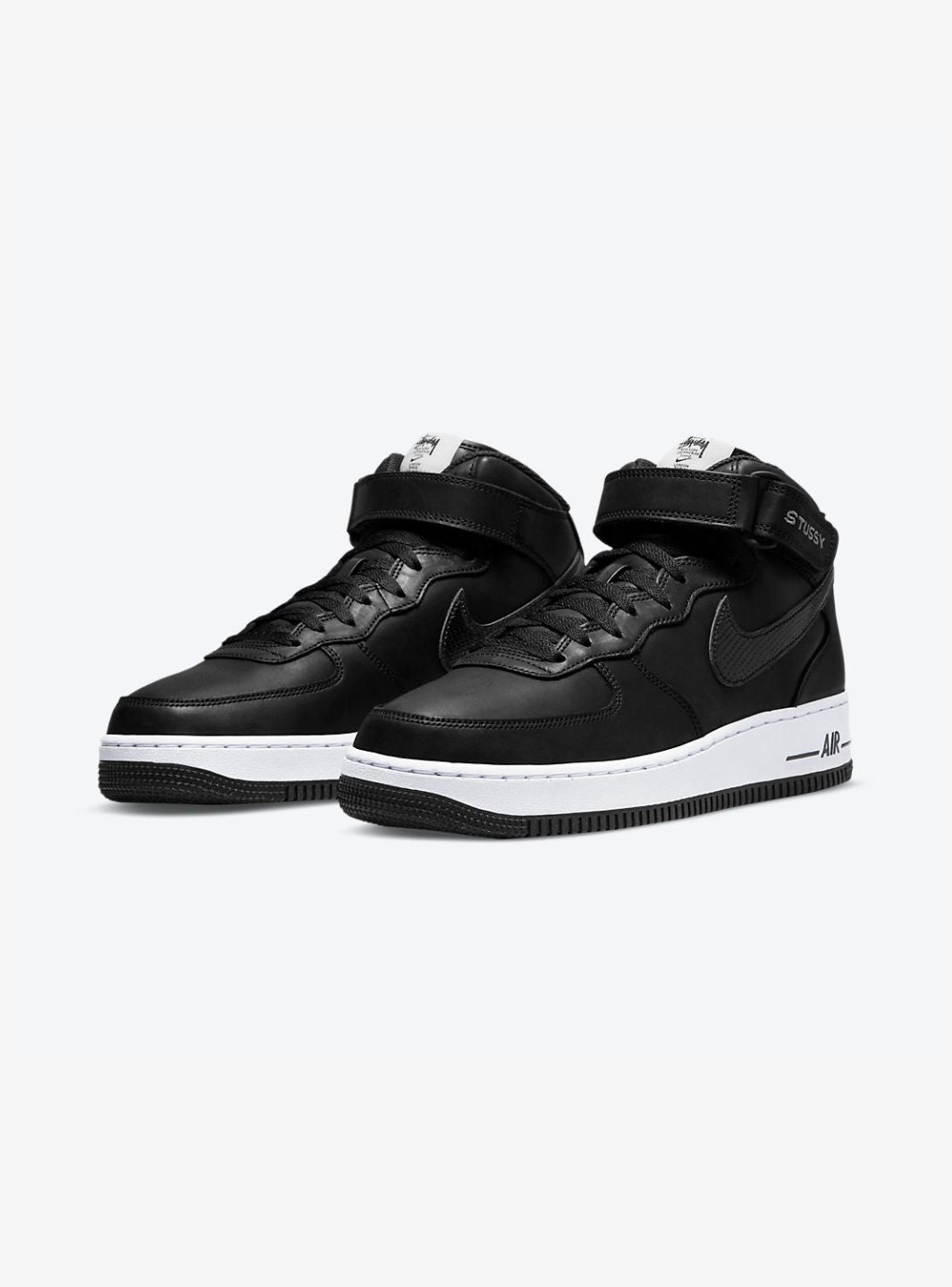 Nike Air Force 1 Mid Stussy Black White - DJ7840-001 | ResellZone