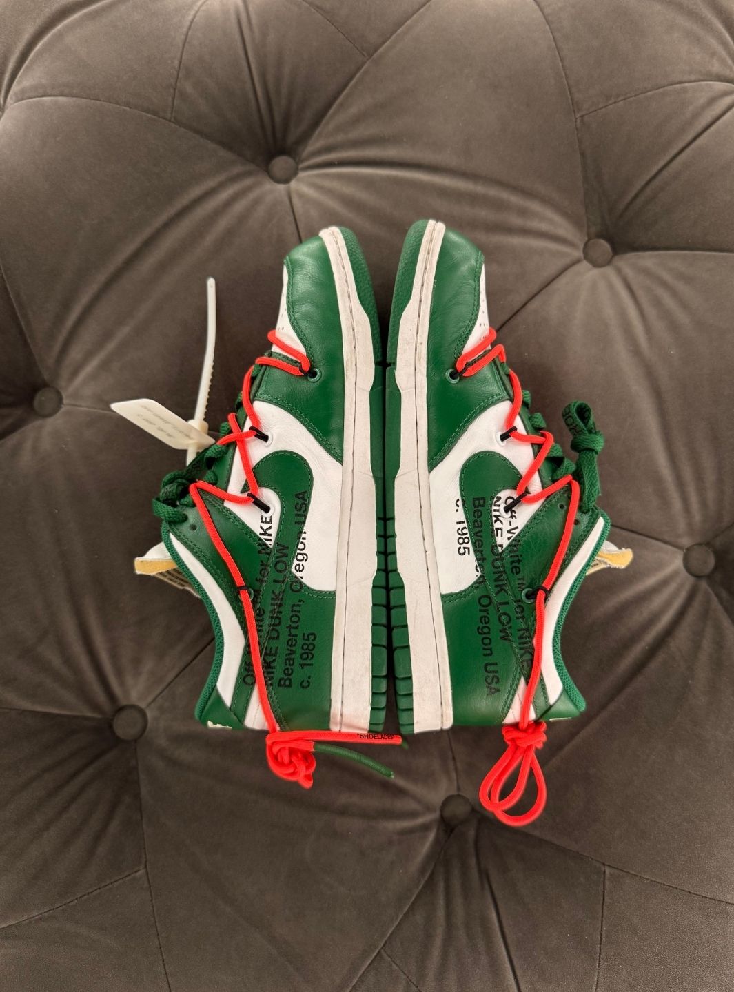 Nike Dunk Low Off-White Pine Green - Sneakers Usate | ResellZone
