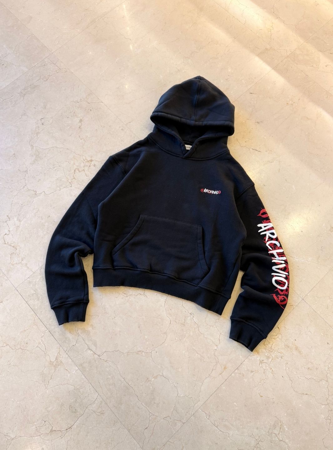 Numeri Archivio Hooded Sweatshirt Black Red | ResellZone