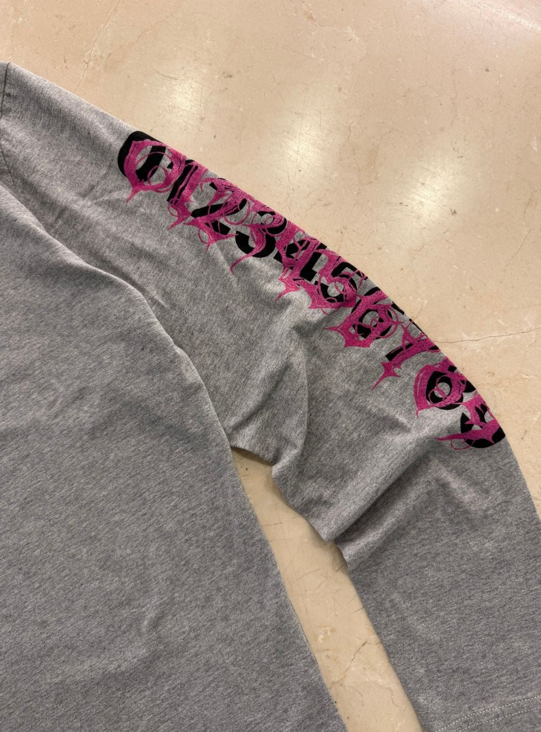Numeri Archivio Longsleeve Grey Melange Fuchsia | ResellZone