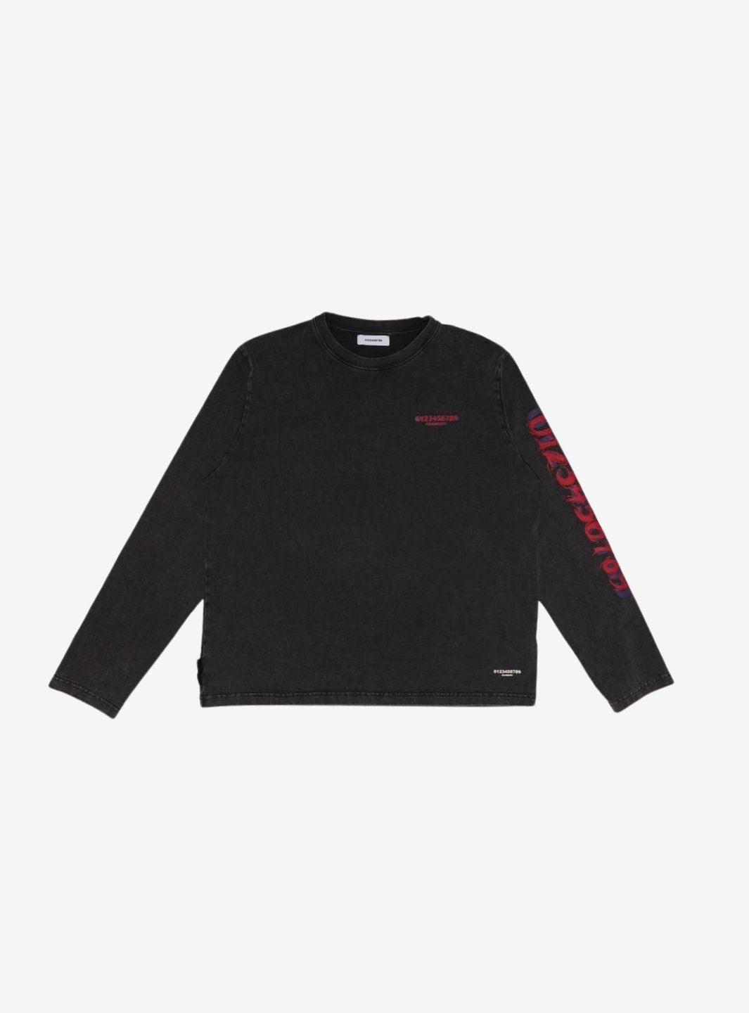 Numeri Archivio Longsleeve Washed Black Red | ResellZone