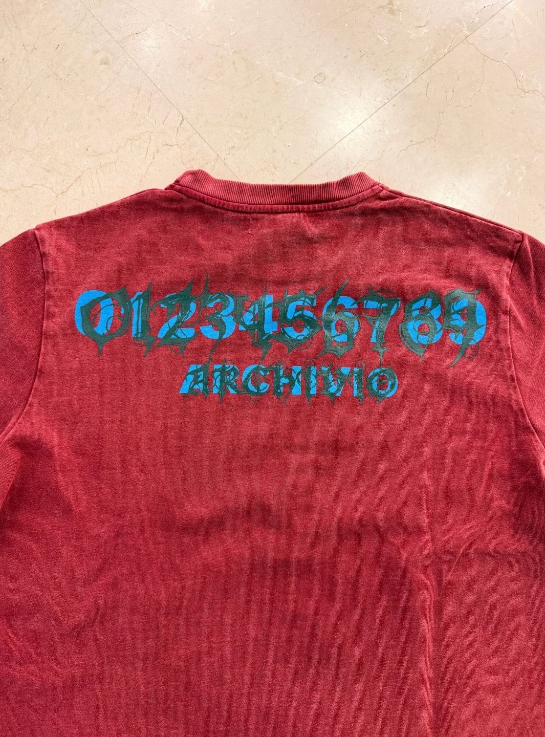 Numeri Archivio Longsleeve Washed Burgundy | ResellZone
