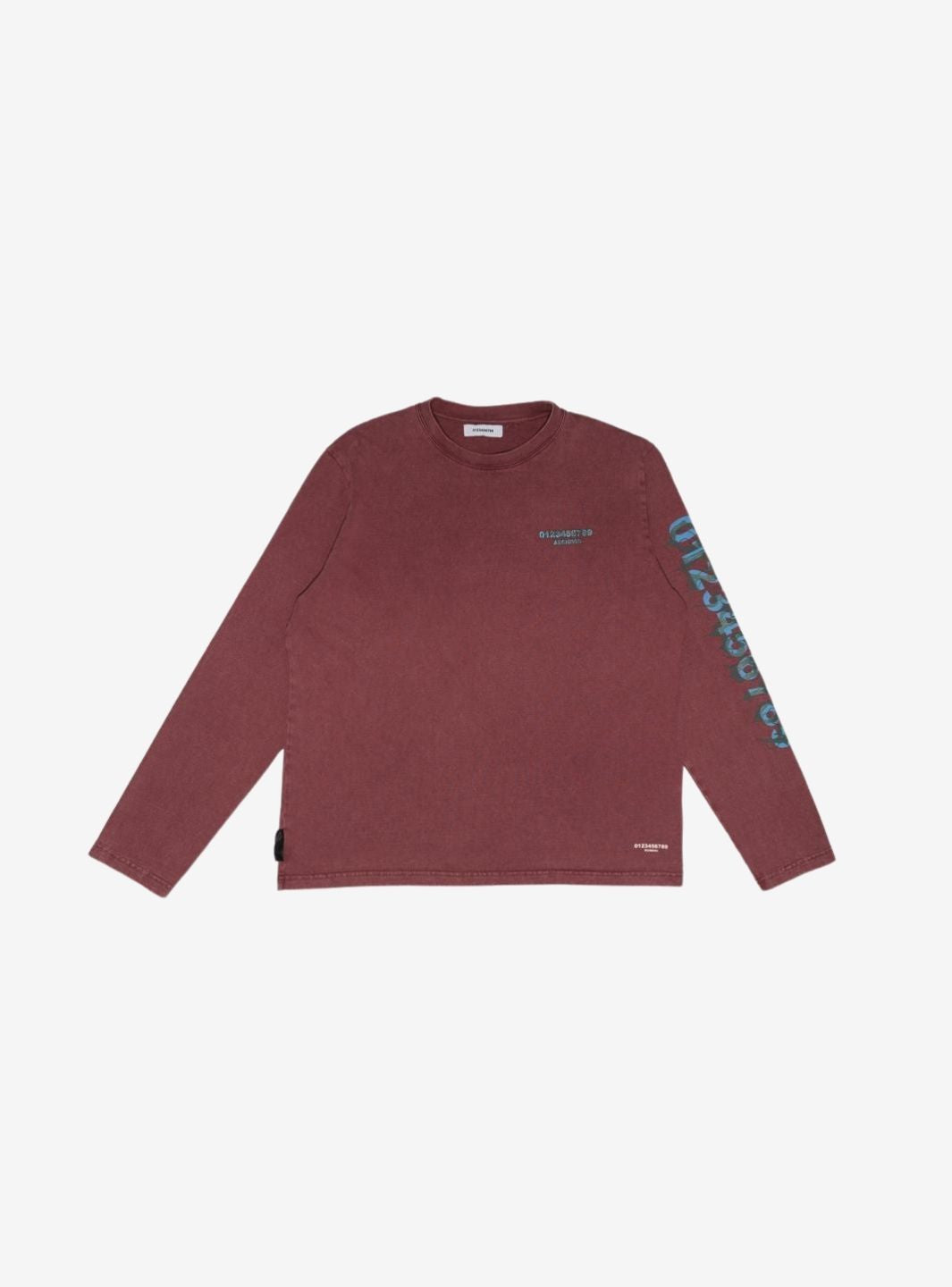 Numeri Archivio Longsleeve Washed Burgundy | ResellZone