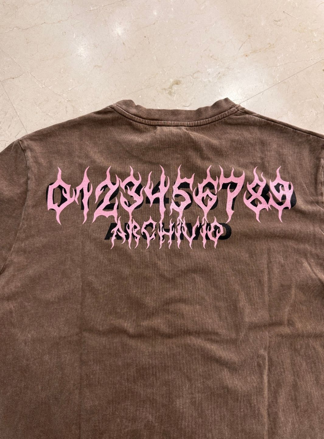 Numeri Archivio T-Shirt Washed Brown Pink | ResellZone