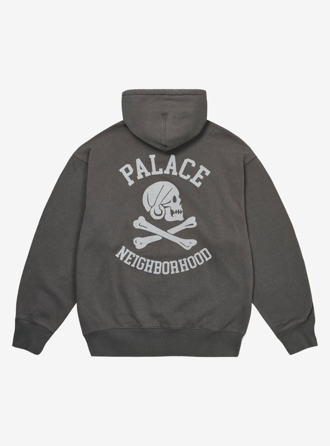 Palace x Neighborhood Skull Zip Hoodie Charcoal | ResellZone