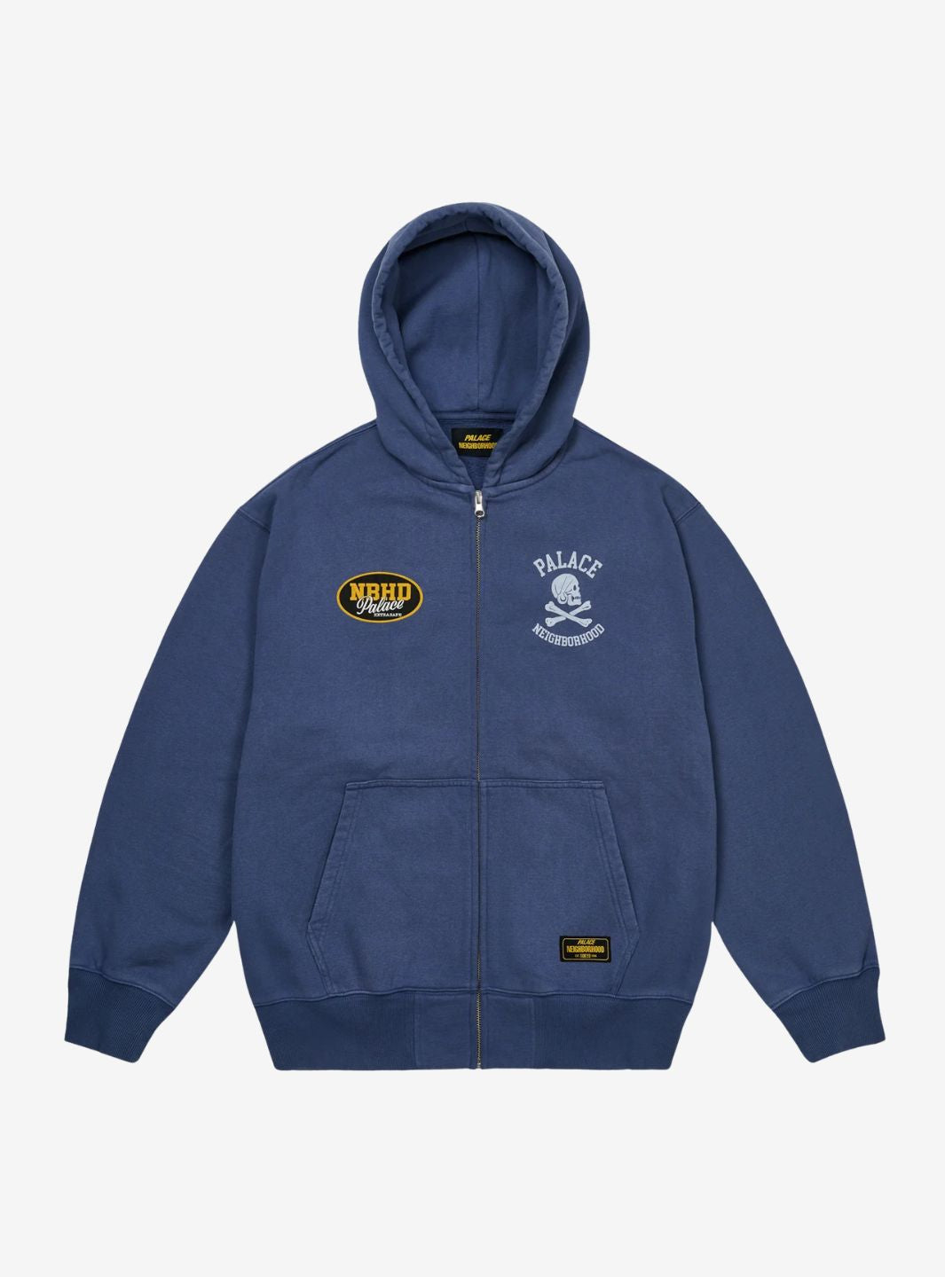 Palace x Neighborhood Skull Zip Hoodie Navy | ResellZone
