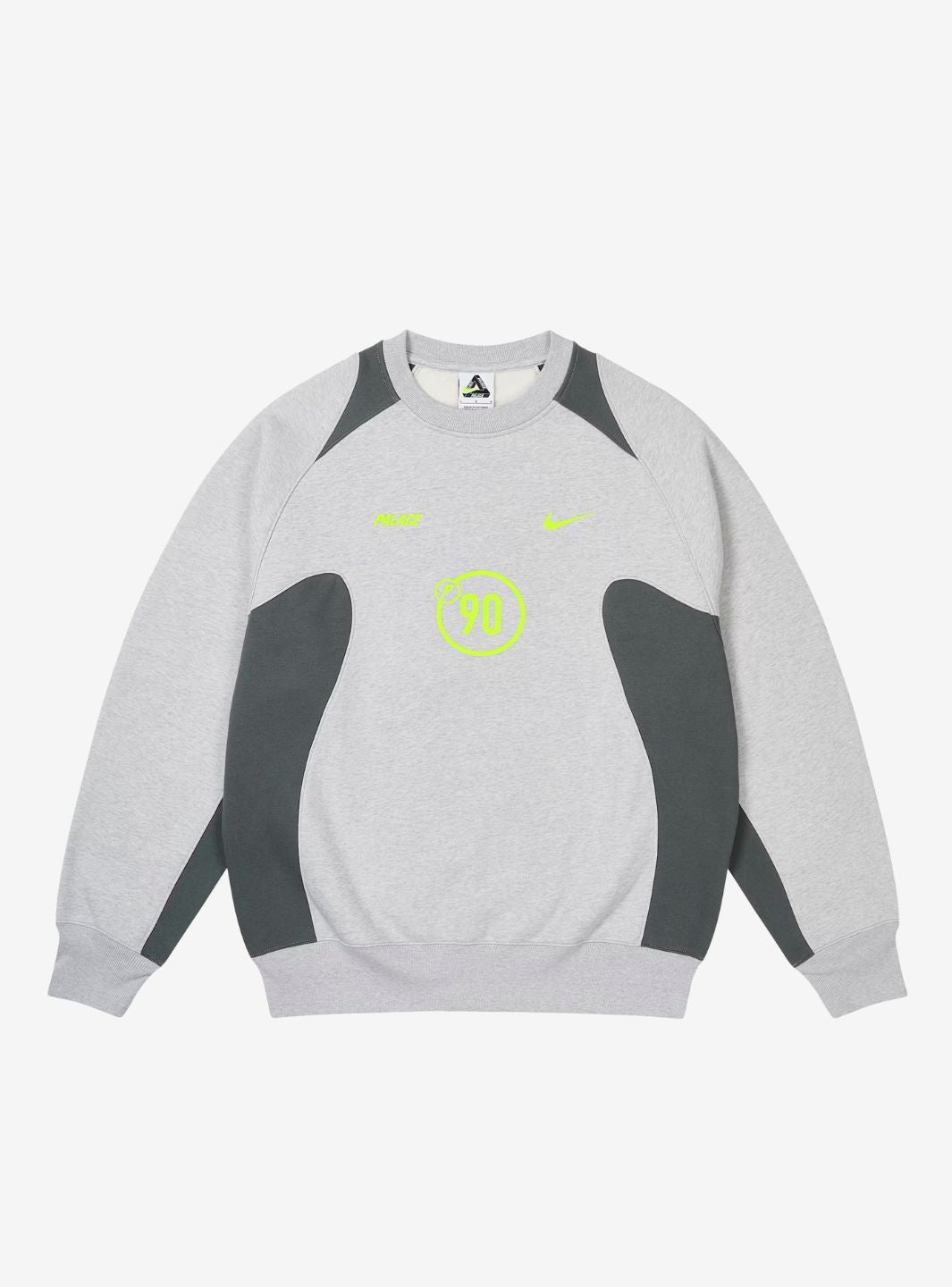 Palace x Nike Total P90 Crew Grey Marl | ResellZone