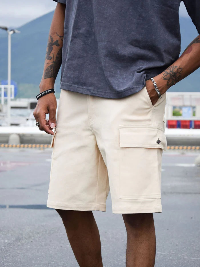 Pantalón Cargo Shorts Beige