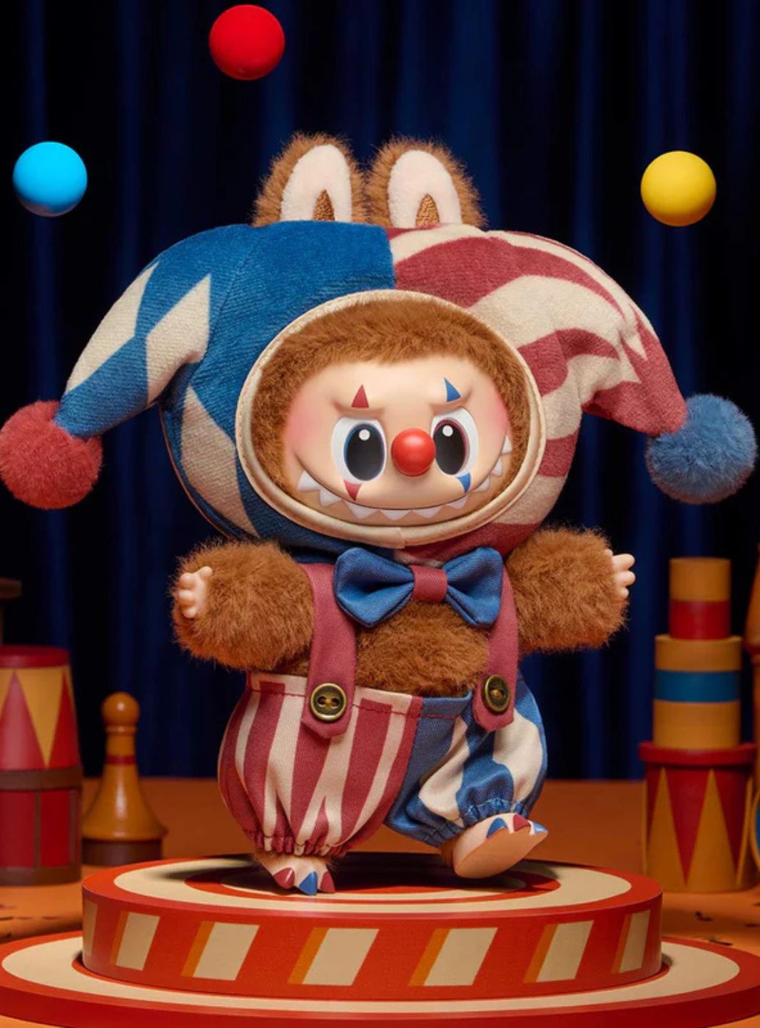 Pop Mart WHY SO SERIOUS Series Labubu Juggling Clown Vinyl Plush Pendant | ResellZone