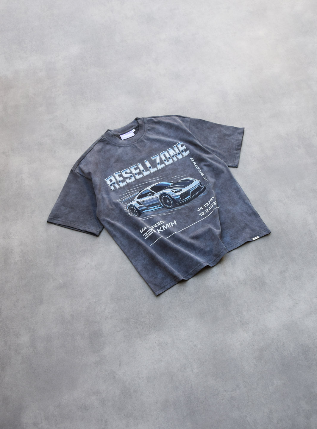 Racing Division T-Shirt Washed Grey | ResellZone