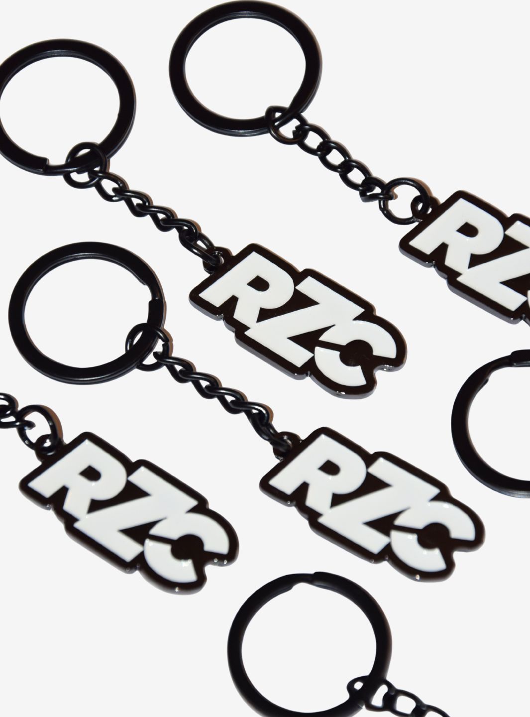 RZC Logo Steel Keychain Black & White | ResellZone