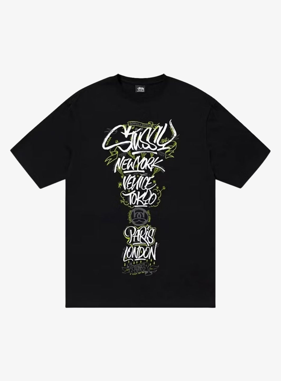 Stussy Born X Raised Handstyles Tee Black