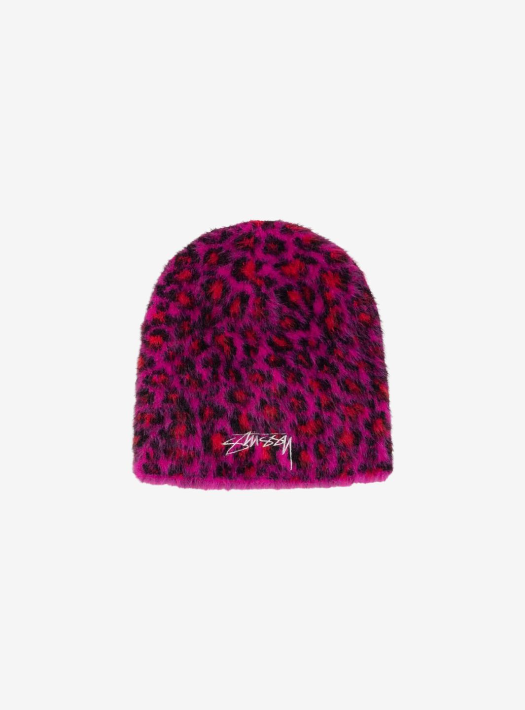 Stussy Leopard Skullcap Beanie Pink | ResellZone
