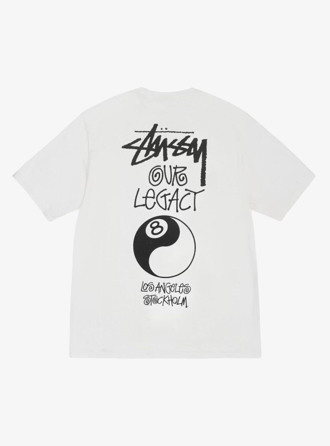 Stussy x Our Legacy Work Shop 8 Ball Yin Yang Pigment Dyed Tee Natural