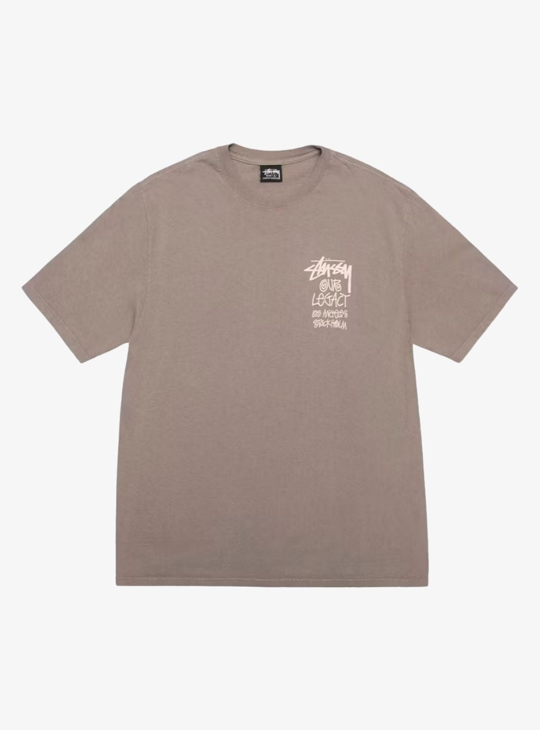 Stussy x Our Legacy Work Shop 8 Ball Yin Yang Pigment Dyed Tee Taupe