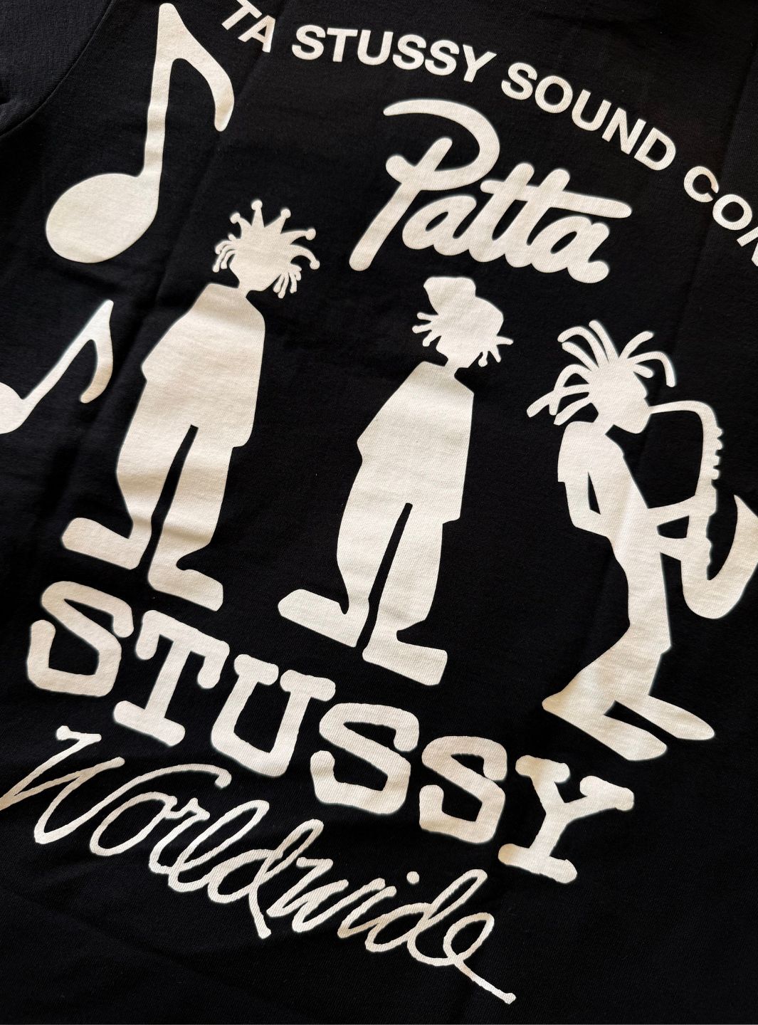 Stussy x Patta Sound Connection T-Shirt Black | ResellZone
