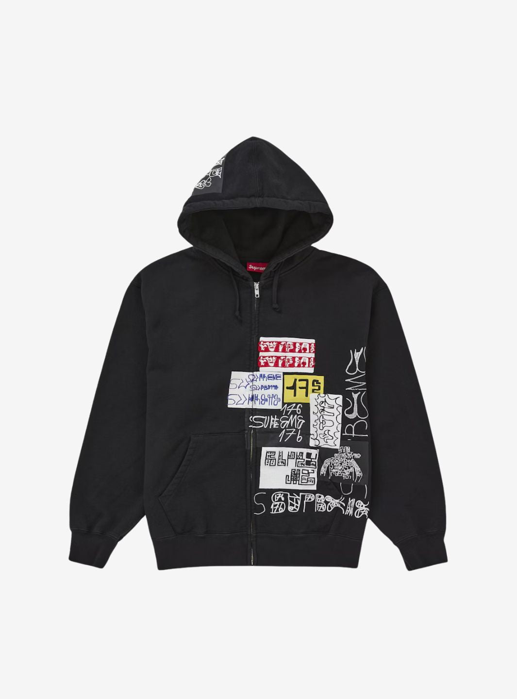 Supreme 176 Zip Up Hooded Sweatshirt Black | ResellZone