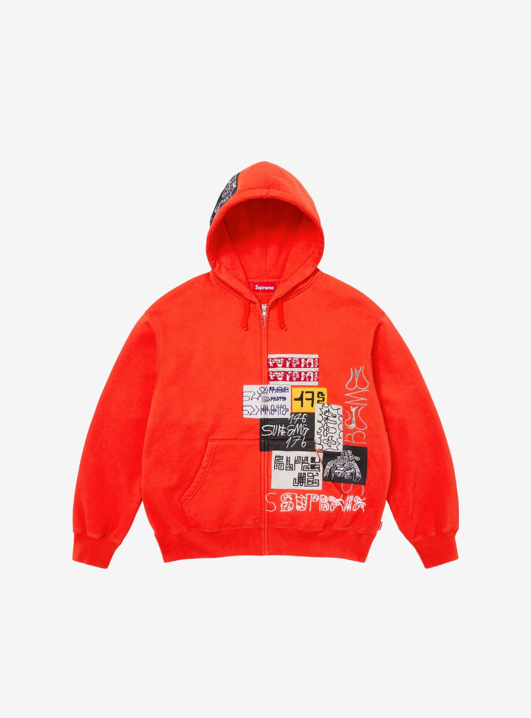 Supreme 176 Zip Up Hooded Sweatshirt Bright Orange | ResellZone