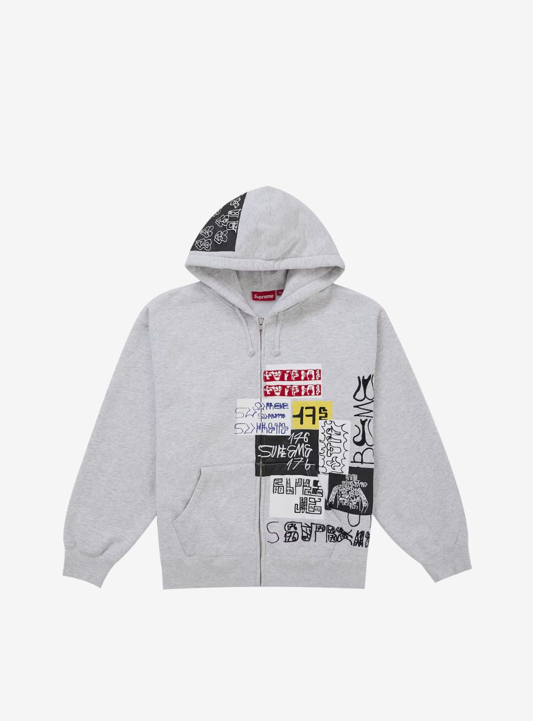 Supreme 176 Zip Up Hooded Sweatshirt Heather Grey | ResellZone