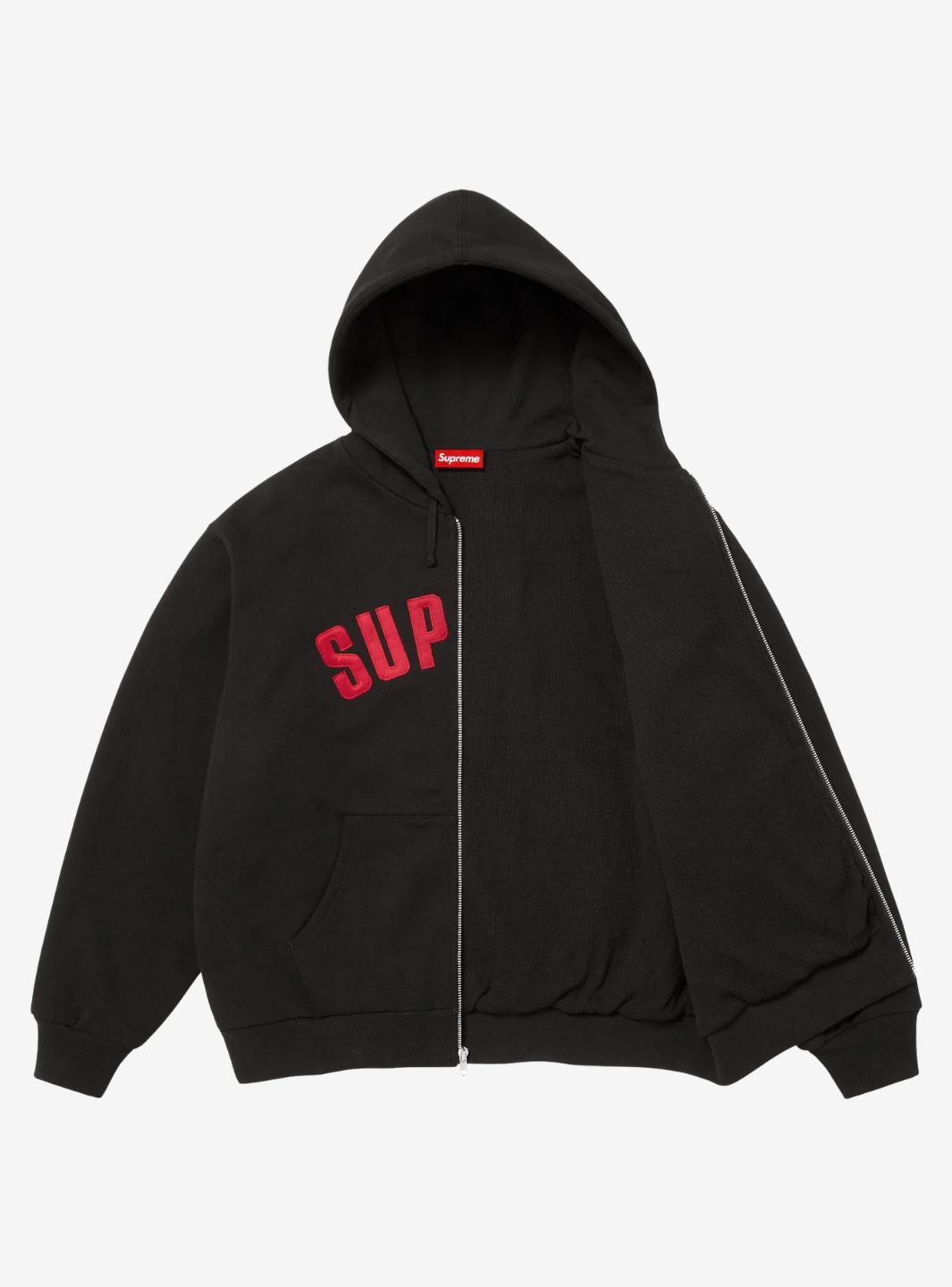 Supreme Arc Thermal Lined Zip Up Hooded Sweatshirt Black | ResellZone