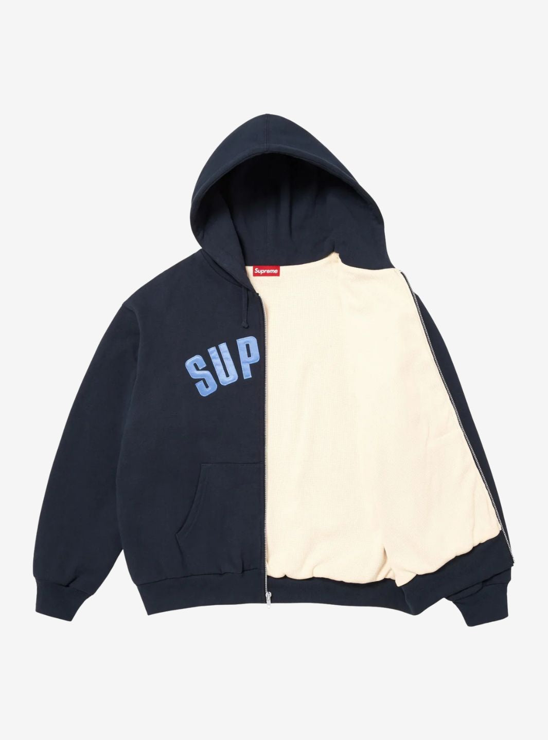 Supreme Arc Thermal Lined Zip Up Hooded Sweatshirt Navy | ResellZone